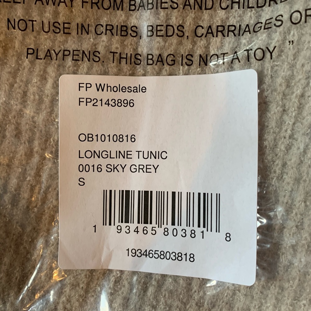 Free People Longline Tunic Sweater grey small - Picture 5 of 7